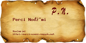 Perci Noémi névjegykártya